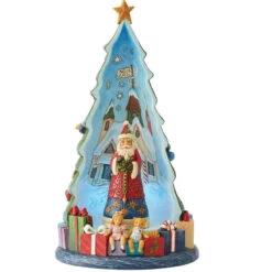 Jim Shore By Enesco Santa In Lighted Tree 11" Figurine