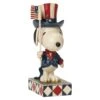 Jim Shore Peanuts Patriotic Snoopy With American Flag Figurine 1 Jim Shore Peanuts Patriotic Snoopy With American Flag Figurine -Christmas Discount Store 4043617