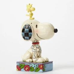 Jim Shore Peanuts My Best Friend Snoopy And Woodstock Pose Figurine
