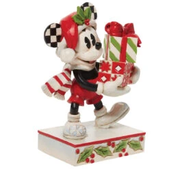 Jim Shore - Disney Traditions - Mickey With Stacked Presents -Christmas Discount Store 510869 Jim Shore Disney Traditions Mickey With Stacked Presents angled right 23664.1657908526