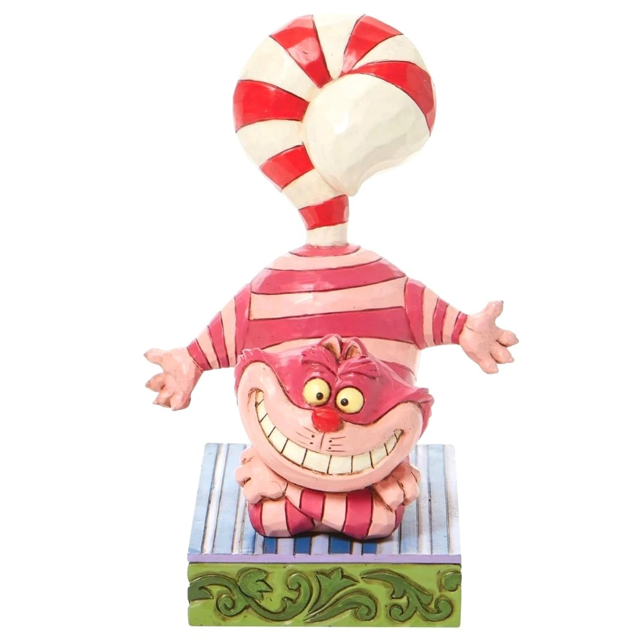 Jim Shore - Disney Traditions - Candy Cane Tail Cheshire Cat