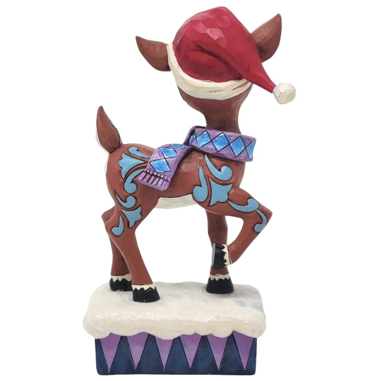 Jim Shore - Rudolph Traditions- Lighted Rudolph With Santa Hat - Image 5