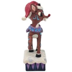 Jim Shore - Rudolph Traditions- Lighted Rudolph With Santa Hat -Christmas Discount Store 518340 Jim Shore Rudolph Traditions Lighted Rudolph With Santa Hat right 68928.1649876744