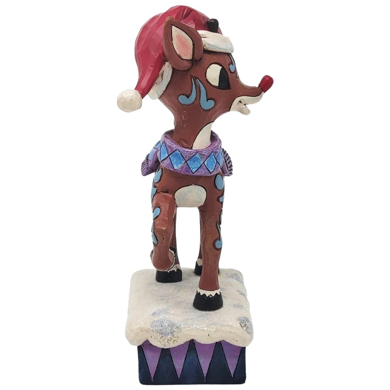 Jim Shore - Rudolph Traditions- Lighted Rudolph With Santa Hat - Image 6