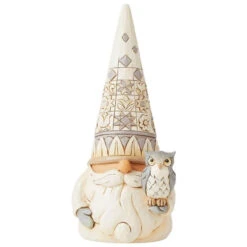 Jim Shore - Heartwood Creek - Woodland Gnome With Owl Figurine