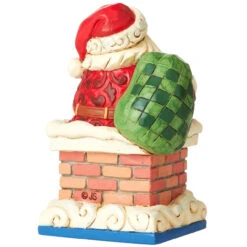 Jim Shore - Heartwood Creek - Santa In Chimney Mini -Christmas Discount Store 519011 Jim Shore Heartwood Creek Santa In Chimney Mini back right 71136.1650050767