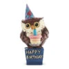 Jim Shore Heartwood Creek Birthday Owl Miniature Figurine -Christmas Discount Store 6003983 high res