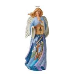Jim Shore Nativity Angel With Light Up Lantern Statue 20"
