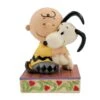 Jim Shore Peanuts Charlie Brown Hugging Snoopy Beagle Hug Is Blissful Heart Figurine -Christmas Discount Store 6007936 high res