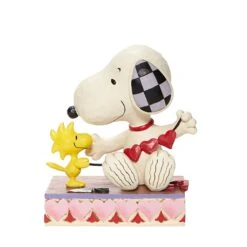 Jim Shore Peanuts Snoopy With Cut-out Hearts Garland String Hearts Figurine