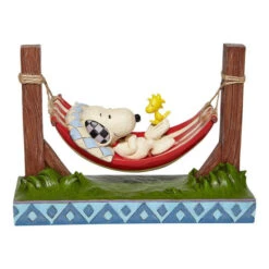 Jim Shore Peanuts Snoopy And Woodstock In Hammock Figurine Just Hanging Around