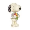 Jim Shore Peanuts Mini Snoopy With Flowers Figurine -Christmas Discount Store 6007962 high res