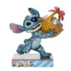 Jim Shore Disney Traditions Stitch Running Off With Easter Basket Bizarre Bunny Figurine