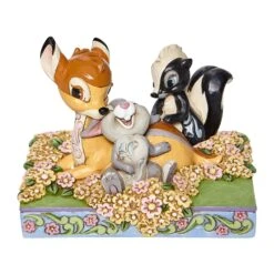 Jim Shore Disney Traditions Bambie And Childhood Friends Thumper And Flower Figurine