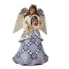 Jim Shore Purple Angel Holding Nativity Scene Blessed Savior We Adore Thee Figurine -Christmas Discount Store 6008922
