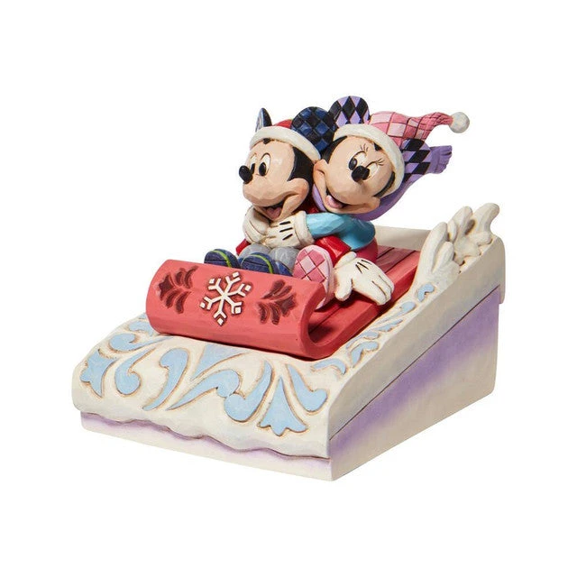 Jim Shore Disney Sledding Sweethearts Mickey And Minnie Sledding Figurine 3 Jim Shore Disney Sledding Sweethearts Mickey And Minnie Sledding Figurine
