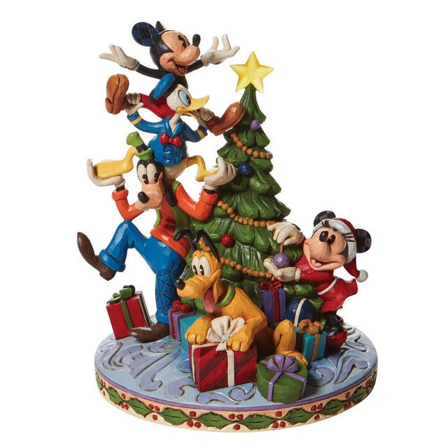 Jim Shore Disney Merry Tree Trimming Fab 5 Mickey Minnie Donald Pluto Goofy Decorating Tree Figurine 3 Jim Shore Disney Merry Tree Trimming Fab 5 Mickey Minnie Donald Pluto Goofy Decorating Tree Figurine