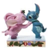 Jim Shore Disney Angel And Stitch Mistletoe Kisses Figurine -Christmas Discount Store 6008980