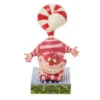 Jim Shore Disney Personality Pose Cheshire Cat With Candy Cane Tail Candy Cane Cheer Figurine -Christmas Discount Store 6008984