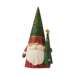 Jim Shore Christmas Gnome With Tree Tree-mendous Tidings Figurine