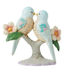 Jim Shore Heartwood Creek Lovebirds On Floral Branches Figurine