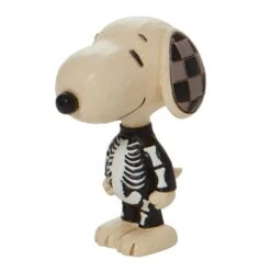 Peanuts Jim Shore Snoopy Dressed In Skeleton Costume Mini Figurine