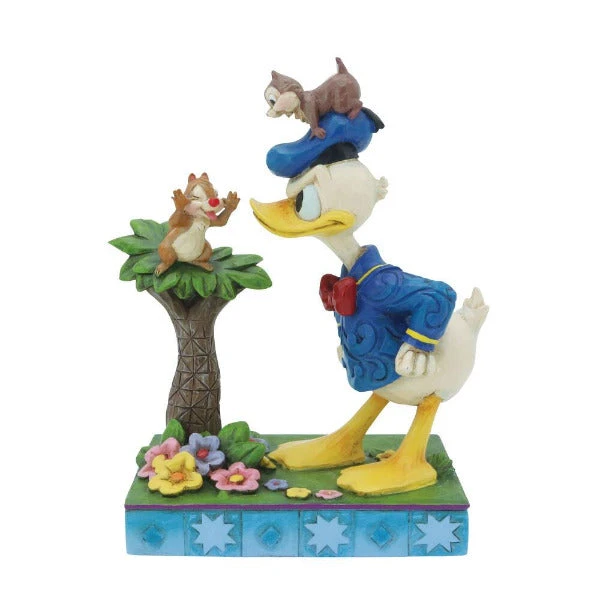 Disney Jim Shore Chip & Dale Horseplay With Donald Duck Figurine 3 Disney Jim Shore Chip & Dale Horseplay With Donald Duck Figurine