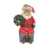 Jim Shore Mini Santa With Wreath Sitting On Gifts Figurine -Christmas Discount Store 6011487
