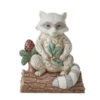 Jim Shore White Woodland Raccoon With Pinecone Figurine -Christmas Discount Store 6011619