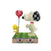 Jim Shore Peanuts Love Floats Woodstock Giving Snoopy A Heart Shaped Balloon Figurine