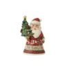Jim Shore Heartwood Creek Mini Santa Holding Tree -Christmas Discount Store 6012960