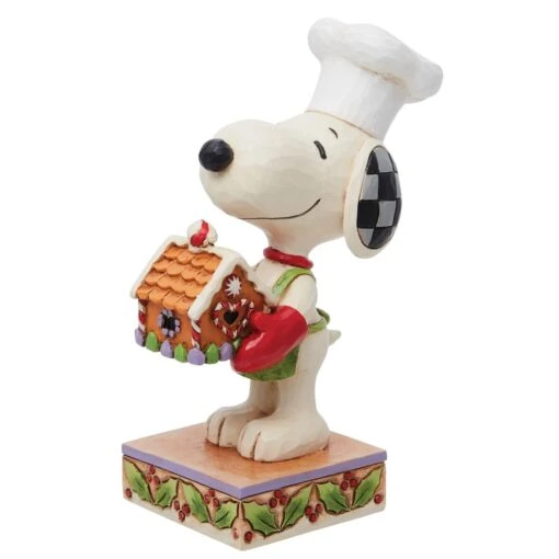 Jim Shore Peanuts Snoopy With Gingerbread House