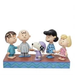 Jim Shore Peanuts Gang In Christmas PJ's
