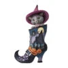 Enesco Jim Shore Black Cat Inside Of Witch's Boot Figurine, 8.26" -Christmas Discount Store Jim Shore Cat In Witchs Boot Figurine 6012750 01