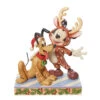 Enesco Jim Shore Disney Mickey Mouse Reindeer With Santa Pluto Figurine, 6.25" -Christmas Discount Store Jim Shore Disney Mickey Mouse Reindeer With Pluto 6013059 01
