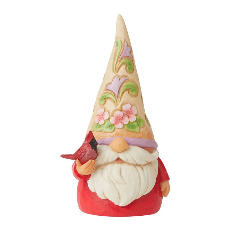 Enesco Jim Shore Gnome With Cardinal Figurine, 4.72" 3 Enesco Jim Shore Gnome With Cardinal Figurine, 4.72"