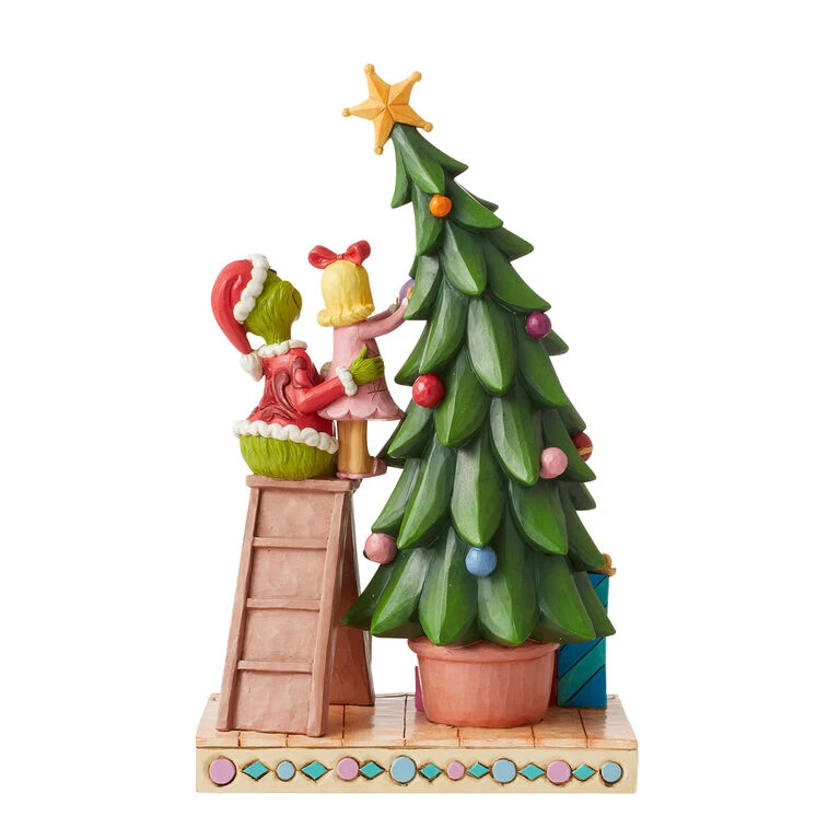 Enesco Jim Shore Dr. Seuss Grinch And Cindy Lou Who Decorating Tree Figurine, 10.4" 4 Enesco Jim Shore Dr. Seuss Grinch And Cindy Lou Who Decorating Tree Figurine, 10.4" - Image 2