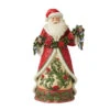 Enesco Jim Shore Santa With Poinsettia Garland Figurine, 12.2" -Christmas Discount Store Jim Shore Santa Claus Poinsettia Garland Figurine 6012898 01