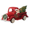 Enesco Jim Shore Highland Glen Santa Driving Red Truck Figurine, 5.71" H -Christmas Discount Store Jim Shore Santa Driving Red Truck Figurine 6012862 01