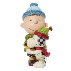 Enesco Jim Shore Peanuts Snoopy And Charlie Brown Hugging Figurine, 5.625"