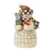 Enesco Jim Shore Mini Snowman With Checkered Hat And Scarf Figurine, 3.54" -Christmas Discount Store Jim Shore Snowman Carrying Holiday Presents Figurine 6012958 01