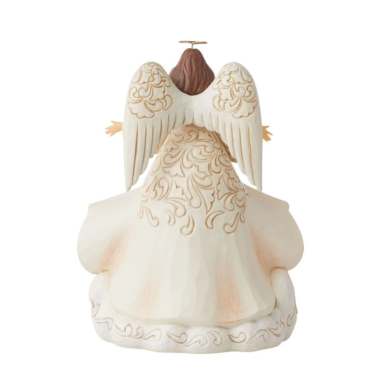 Enesco Jim Shore White Woodland Angel With Cloak Figurine, 9.5" 4 Enesco Jim Shore White Woodland Angel With Cloak Figurine, 9.5" - Image 2