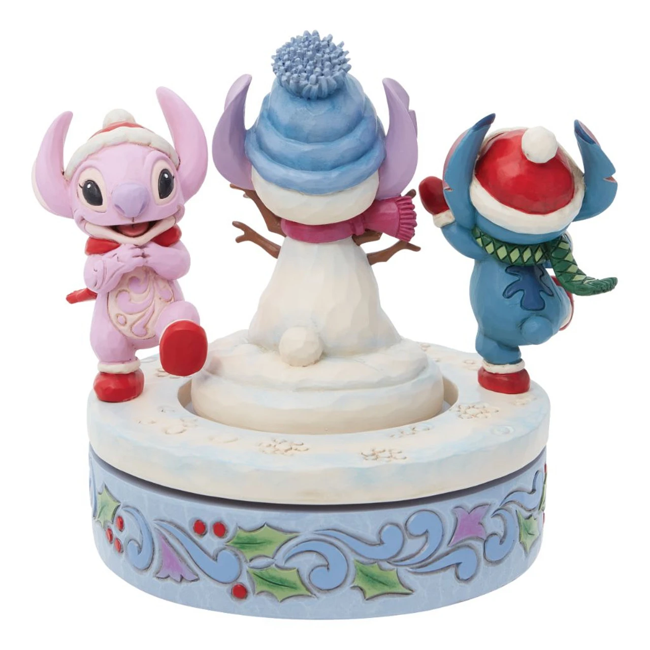 Jim Shore - Disney Traditions - Stitch And Angel Building A Snow Alien Figurine - Image 3