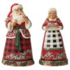 Jim Shore - Heartwood Creek - Highland Glen Santa And Mrs. Claus Set Of 2 Figurine