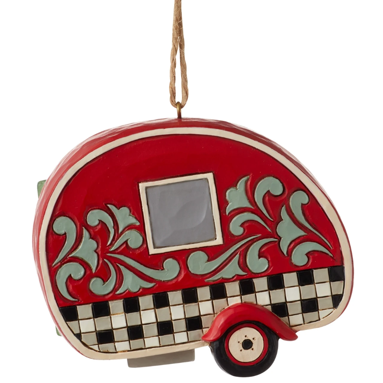 Jim Shore - Heartwood Creek - Highland Glen Santa In Plaid Camper Ornament - Image 2