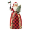 Jim Shore - Heartwood Creek - Highland Glen Santa With Tree And Cane Figurine