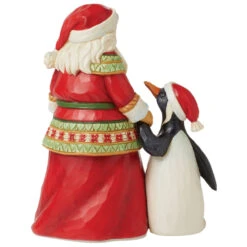 Jim Shore - Heartwood Creek - Pint Size Santa With Penguin Figurine​​​​​​​ -Christmas Discount Store Jim Shore Heartwood Creek Pint Size Santa With Penguin Figurine​​​​​​​ back 33463.1683220417