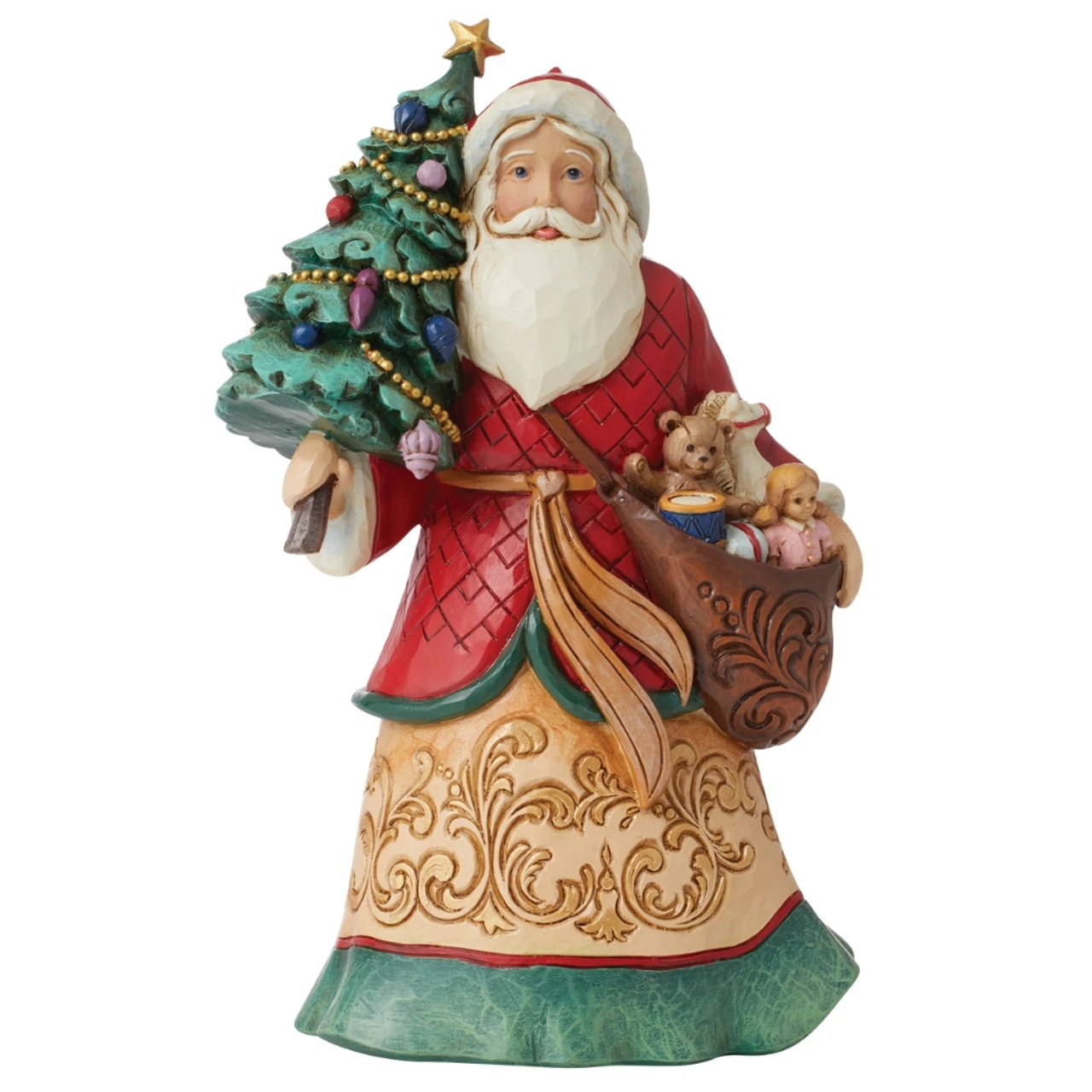 Jim Shore - Heartwood Creek - Santa With Tree And Toy Bag Figurine 3 Jim Shore - Heartwood Creek - Santa With Tree And Toy Bag Figurine