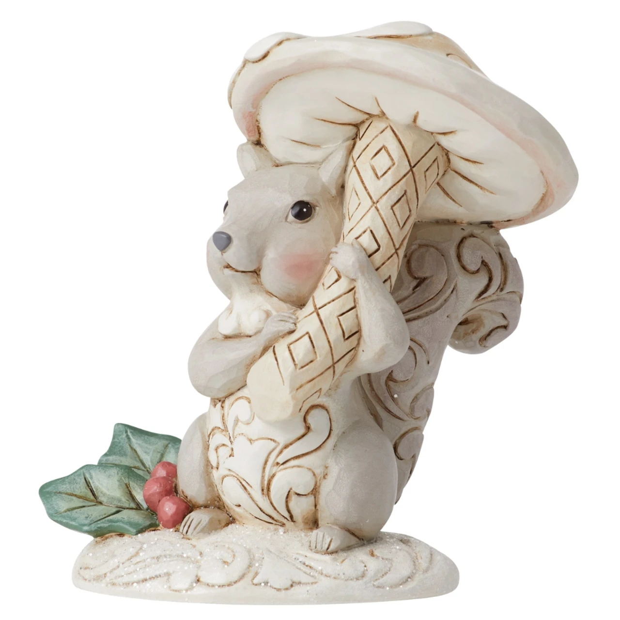 Jim Shore - Heartwood Creek - Woodland Squirrel With Mushroom Figurine - Image 2