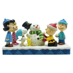 Jim Shore - Peanuts - Peanuts Gang Building Snowman Figurine